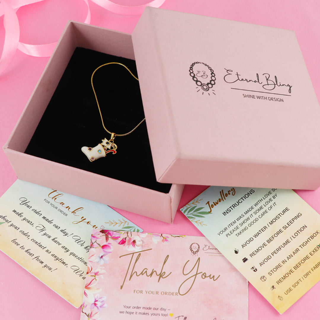 Eternal Bling Christmas sock Pendant