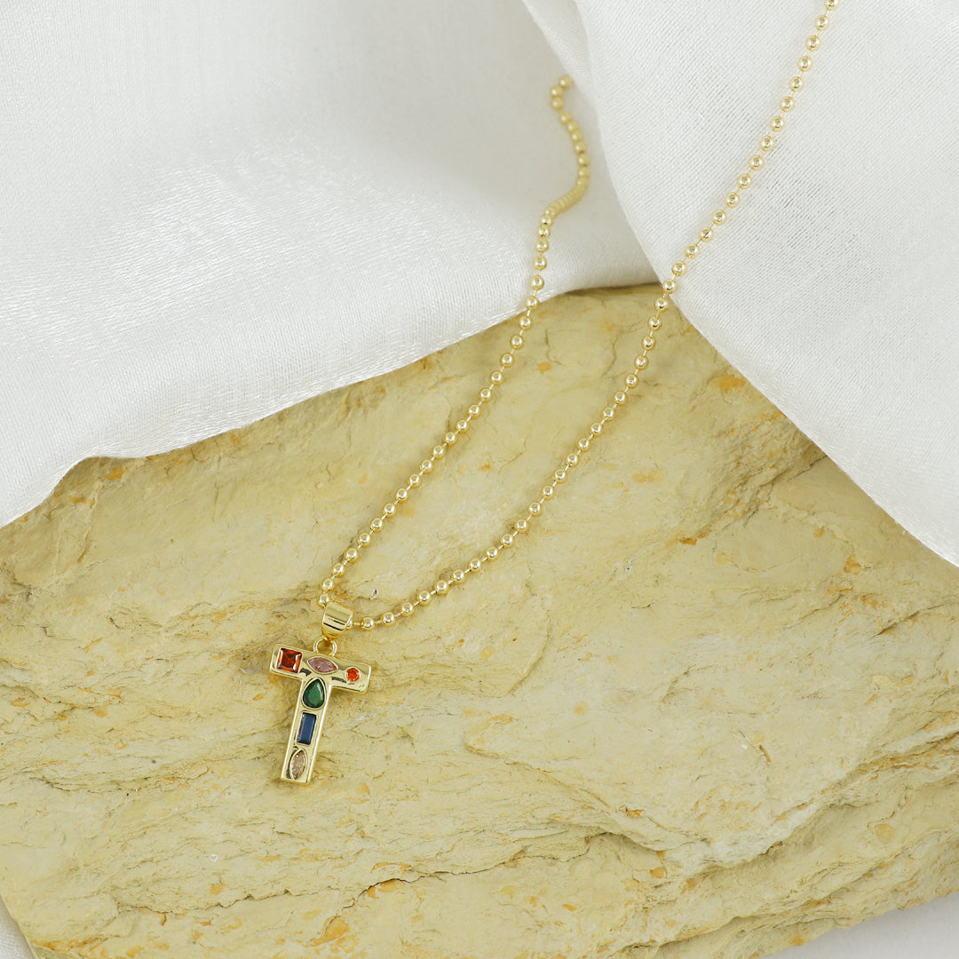 Eternal Bling Multicolor T Pendant