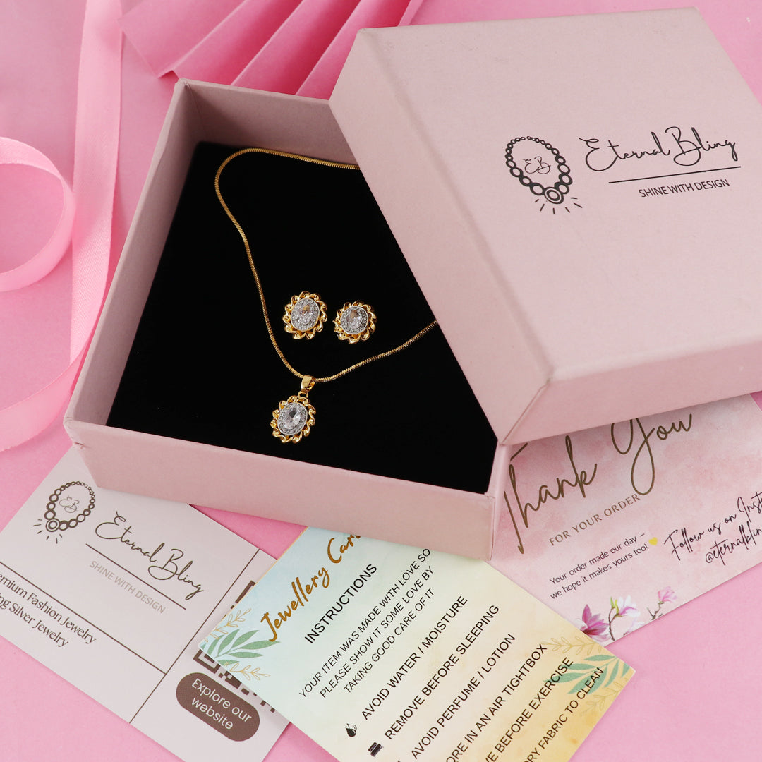 Eternal Bling Oval AD Pendant set