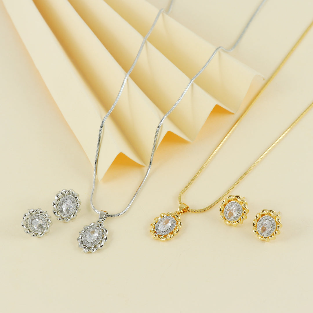Eternal Bling Oval AD Pendant set