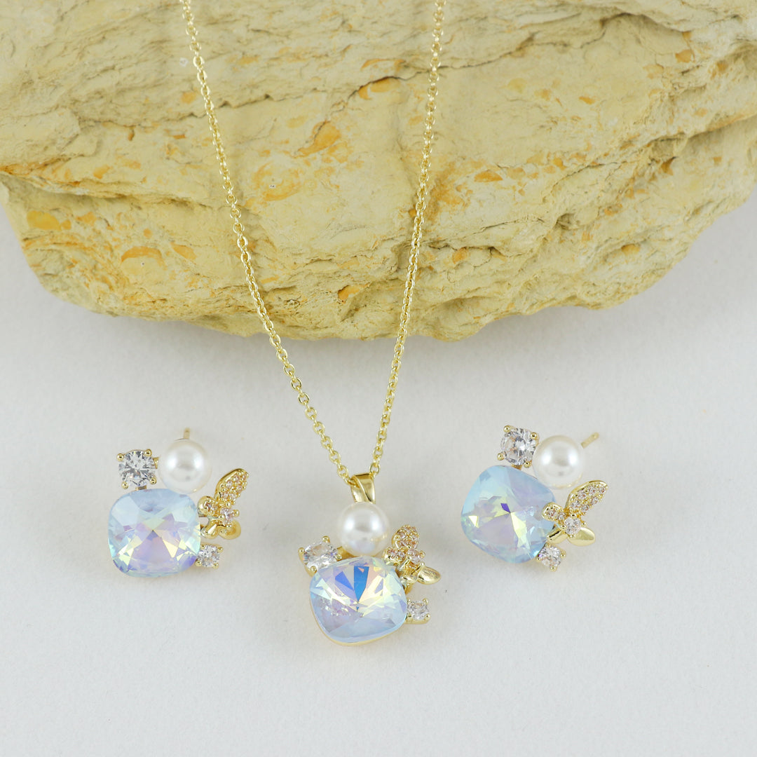 Eternal Bling Butterfly Pendant set