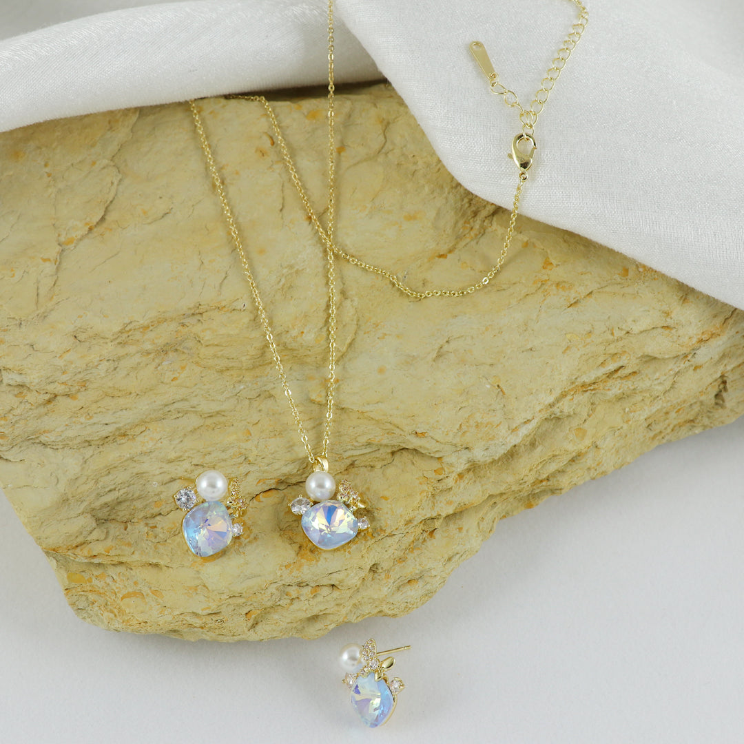 Eternal Bling Butterfly Pendant set