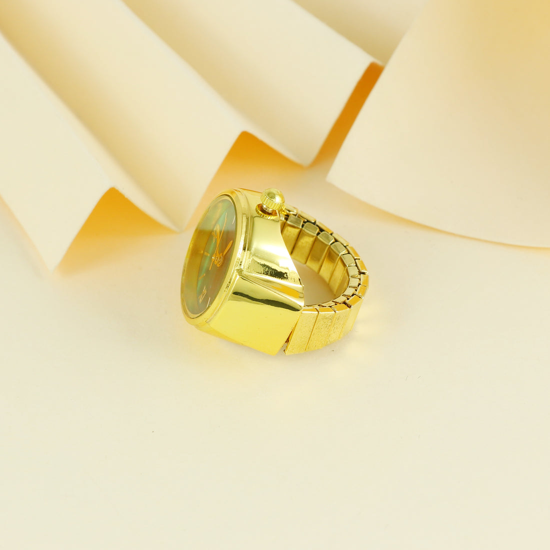 Eternal Bling Gold Green Dial Ring watch