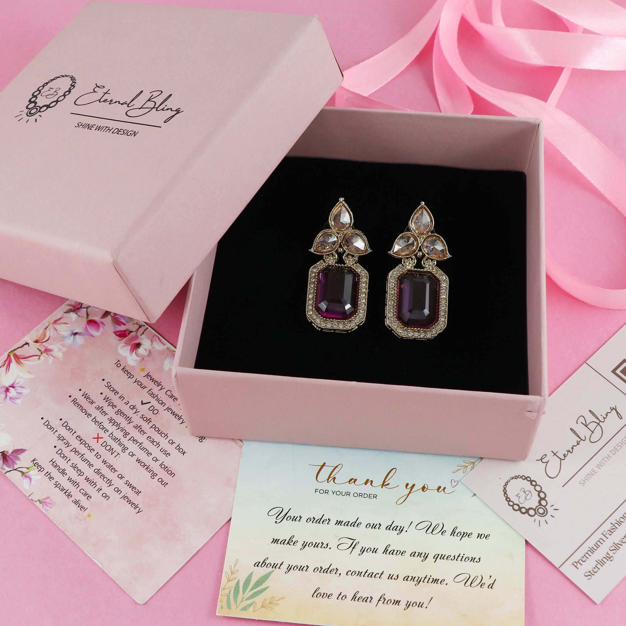 Eternal Bling Colored Stone Earring