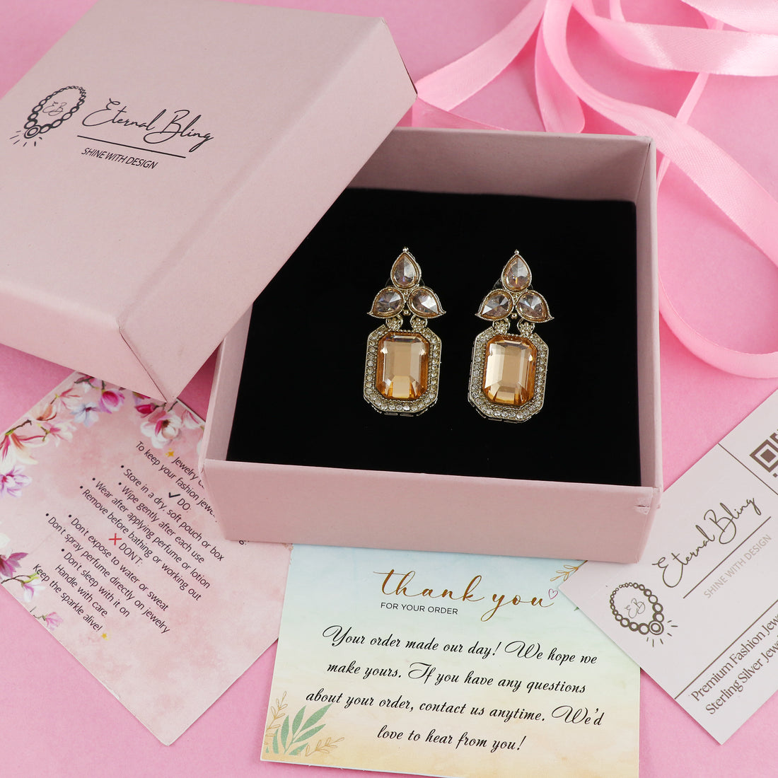 Eternal Bling Colored Stone Earring