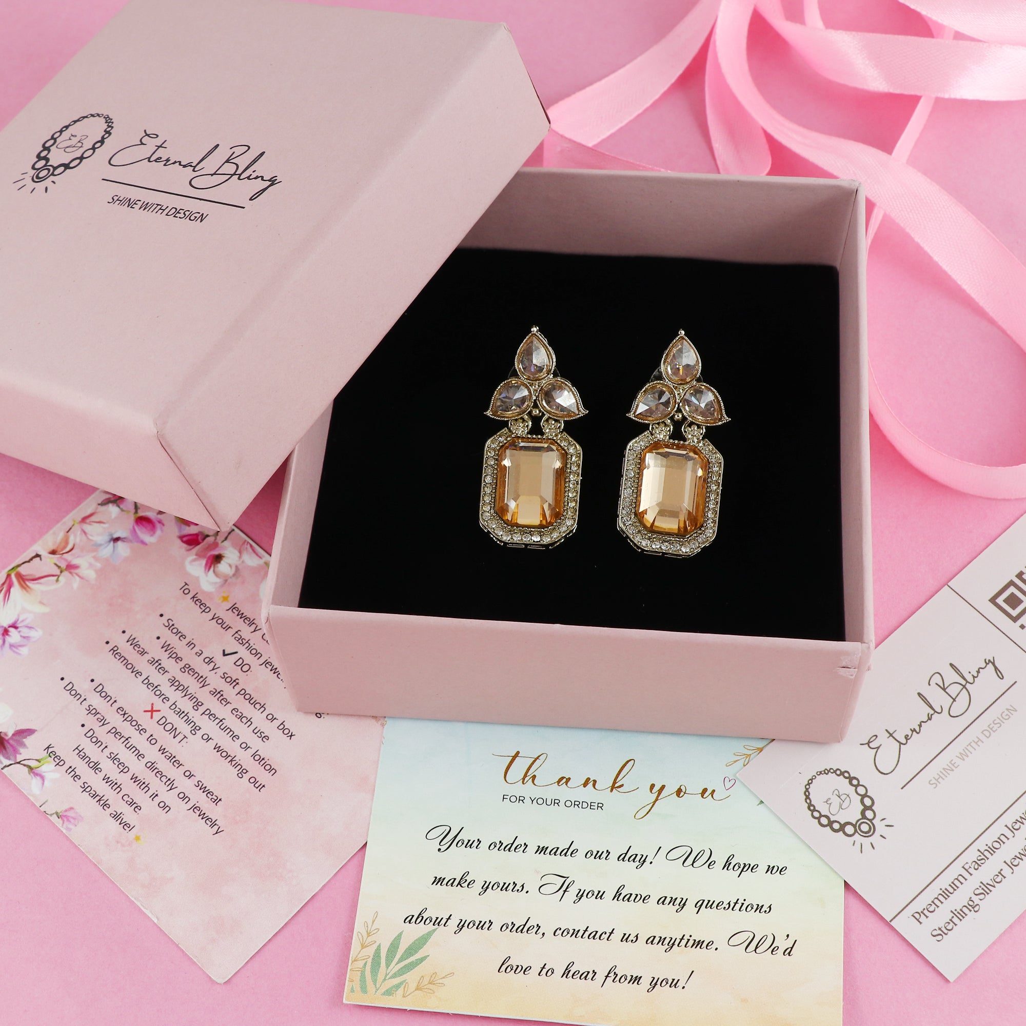 Eternal Bling Colored Stone Earring