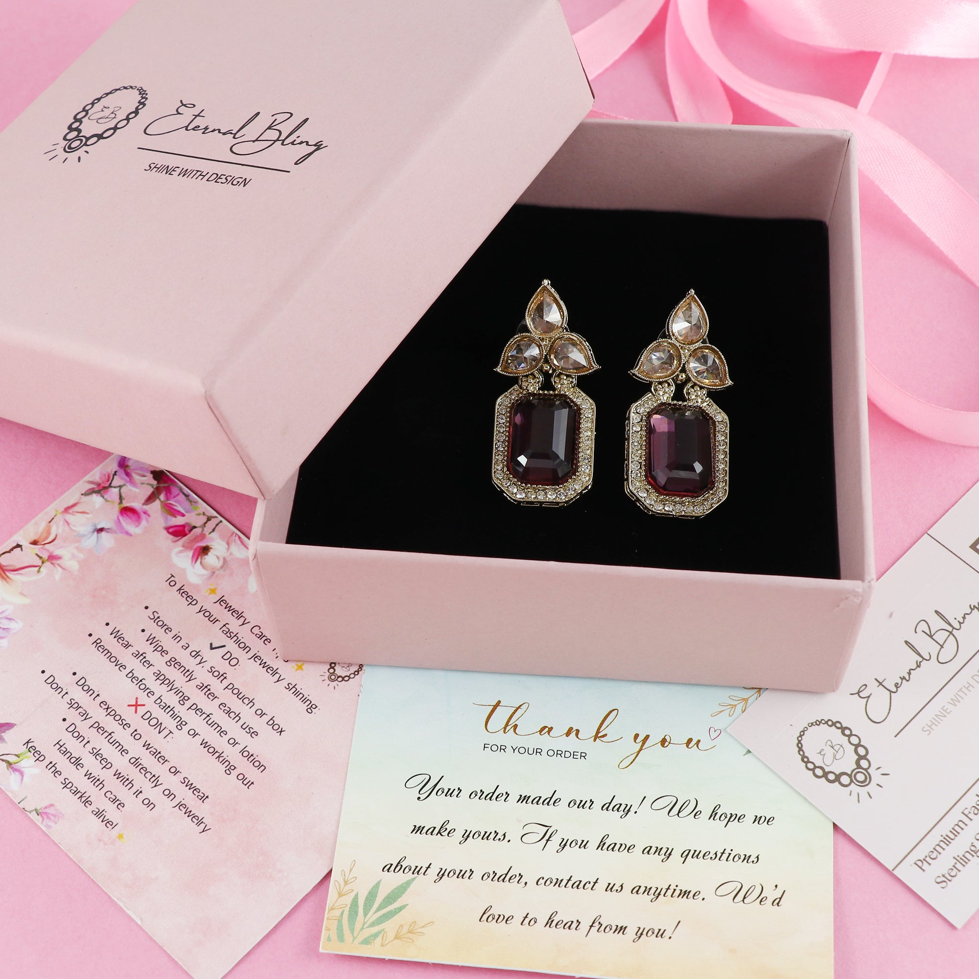 Eternal Bling Colored Stone Earring