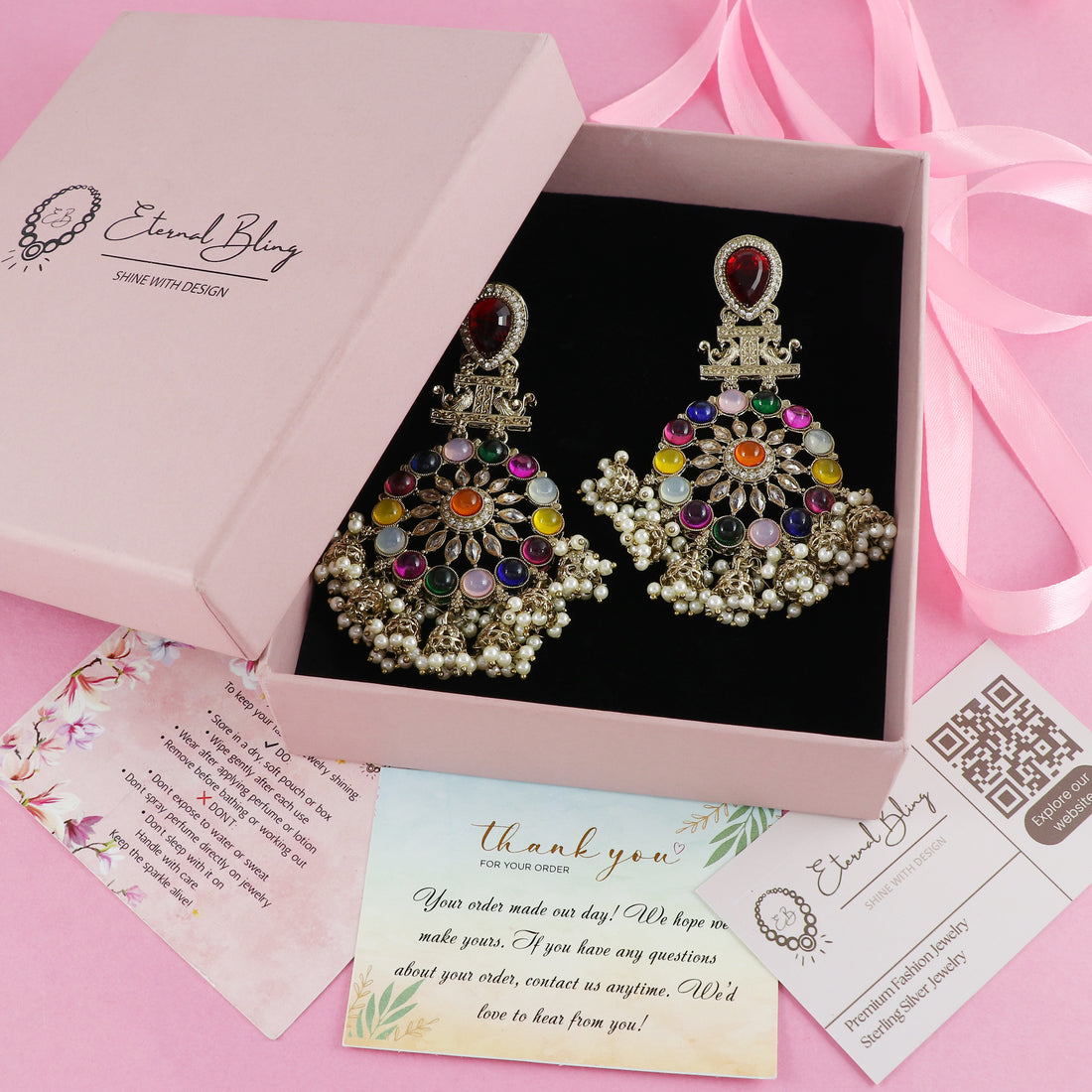 Eternal Bling Multicolor Heavy Earring