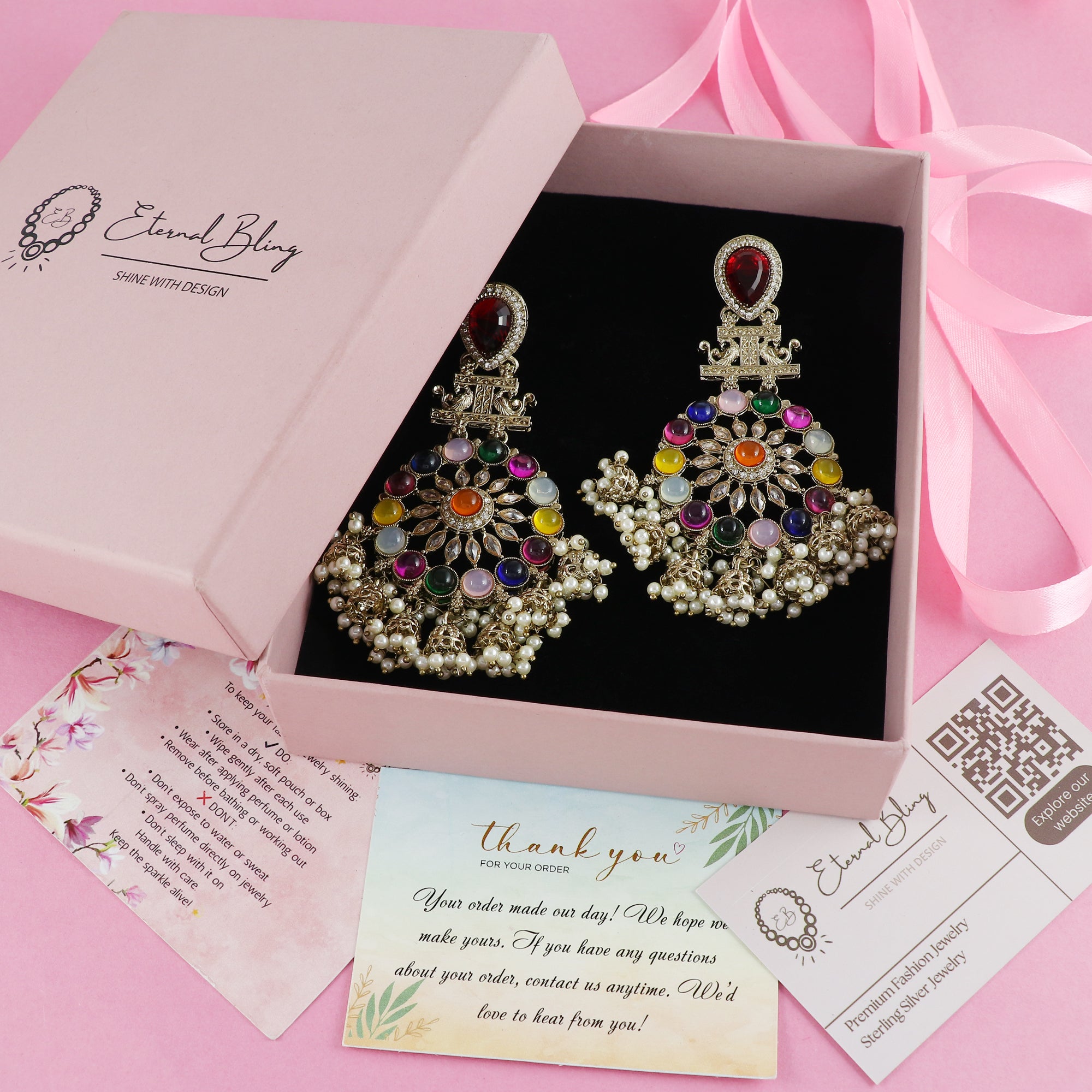 Eternal Bling Multicolor Heavy Earring