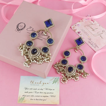 Eternal Bling Stone Circluar Heavy Earrings