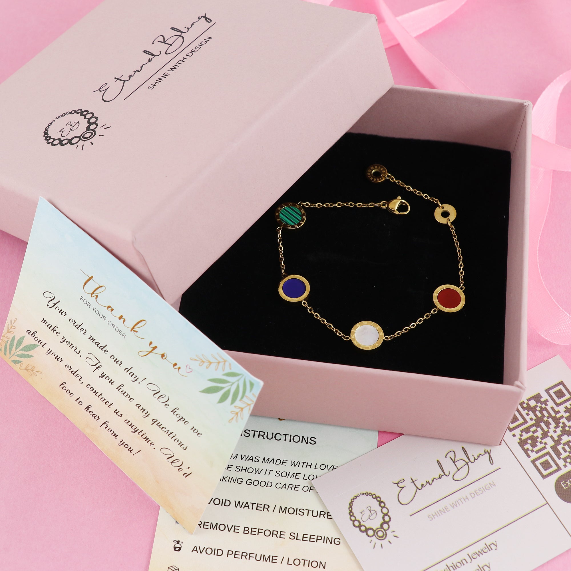 Eternal Bling Roman Numerals Bracelet