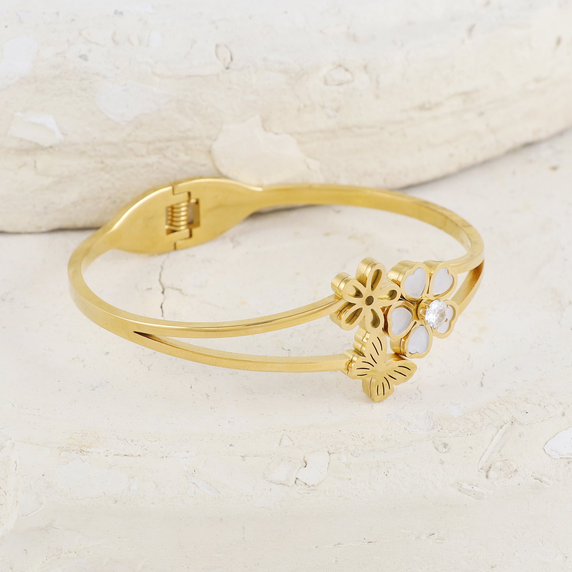 Eternal Bling Enchanting Floral and Butterfly Kada