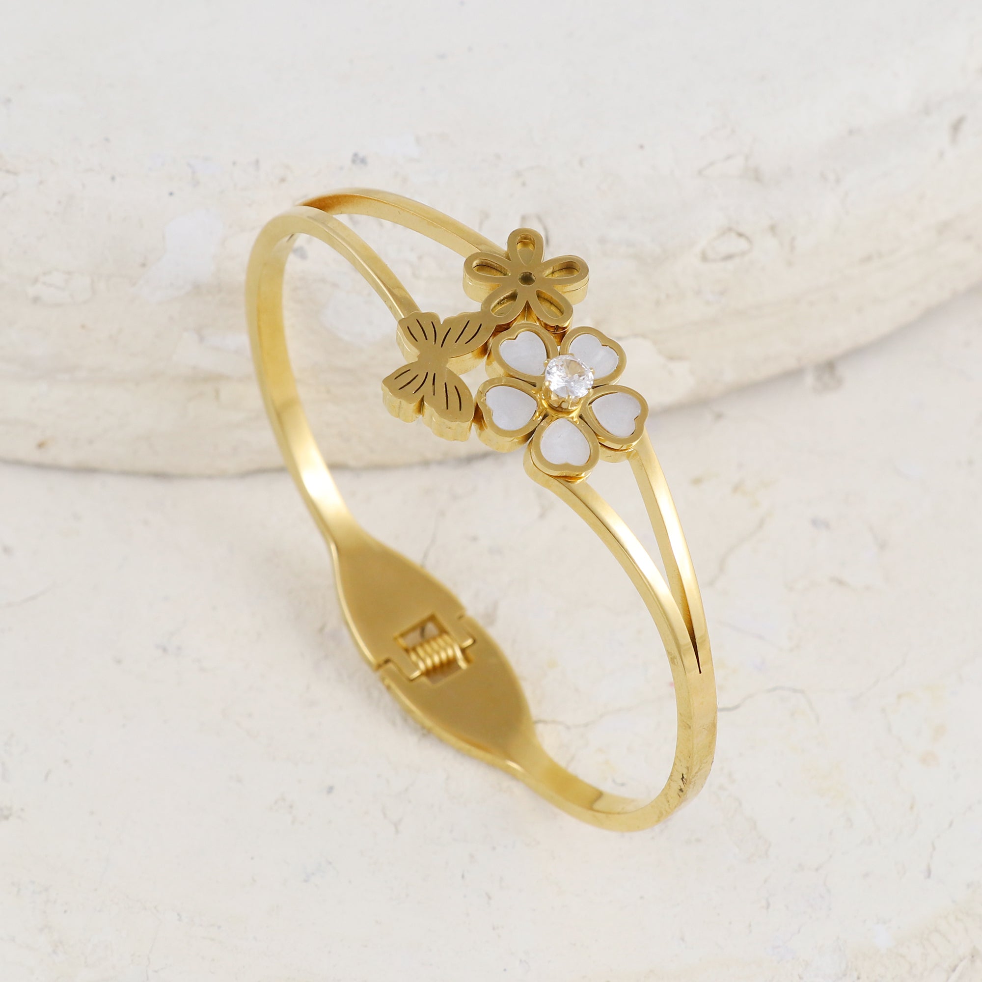 Eternal Bling Enchanting Floral and Butterfly Kada