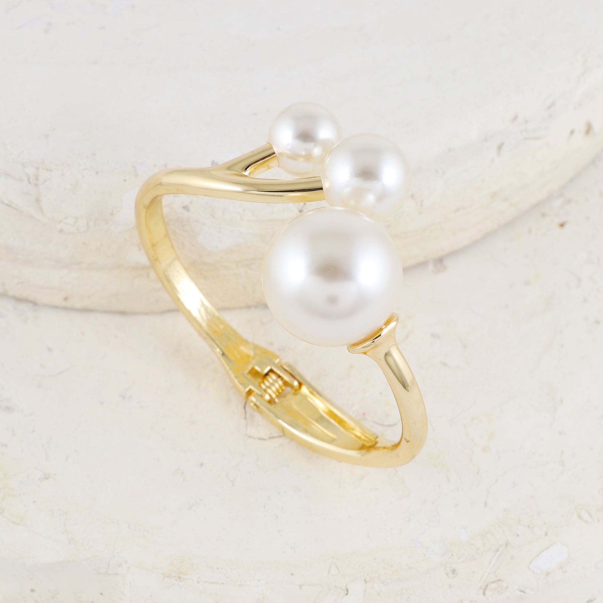 Eternal Bling Adjustable Pristine Pearl kada