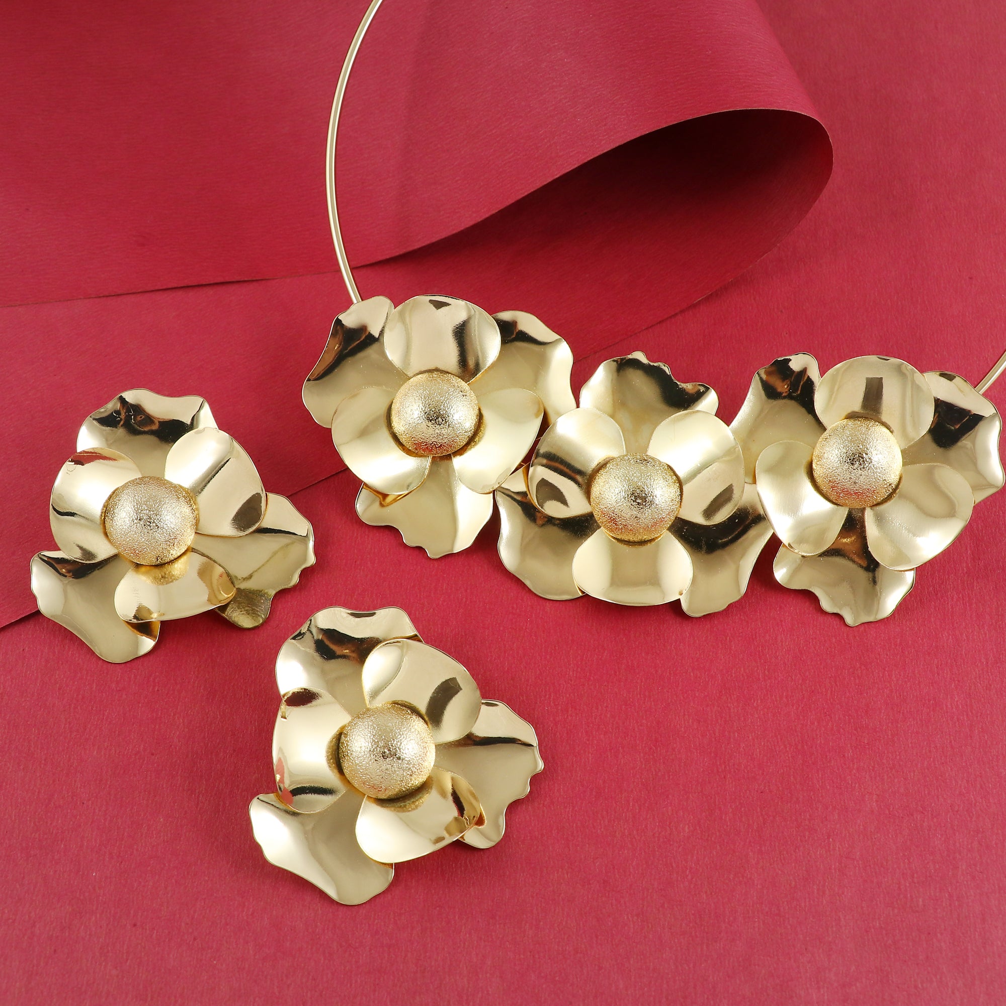 Eternal Bling Flower Combo Necklace