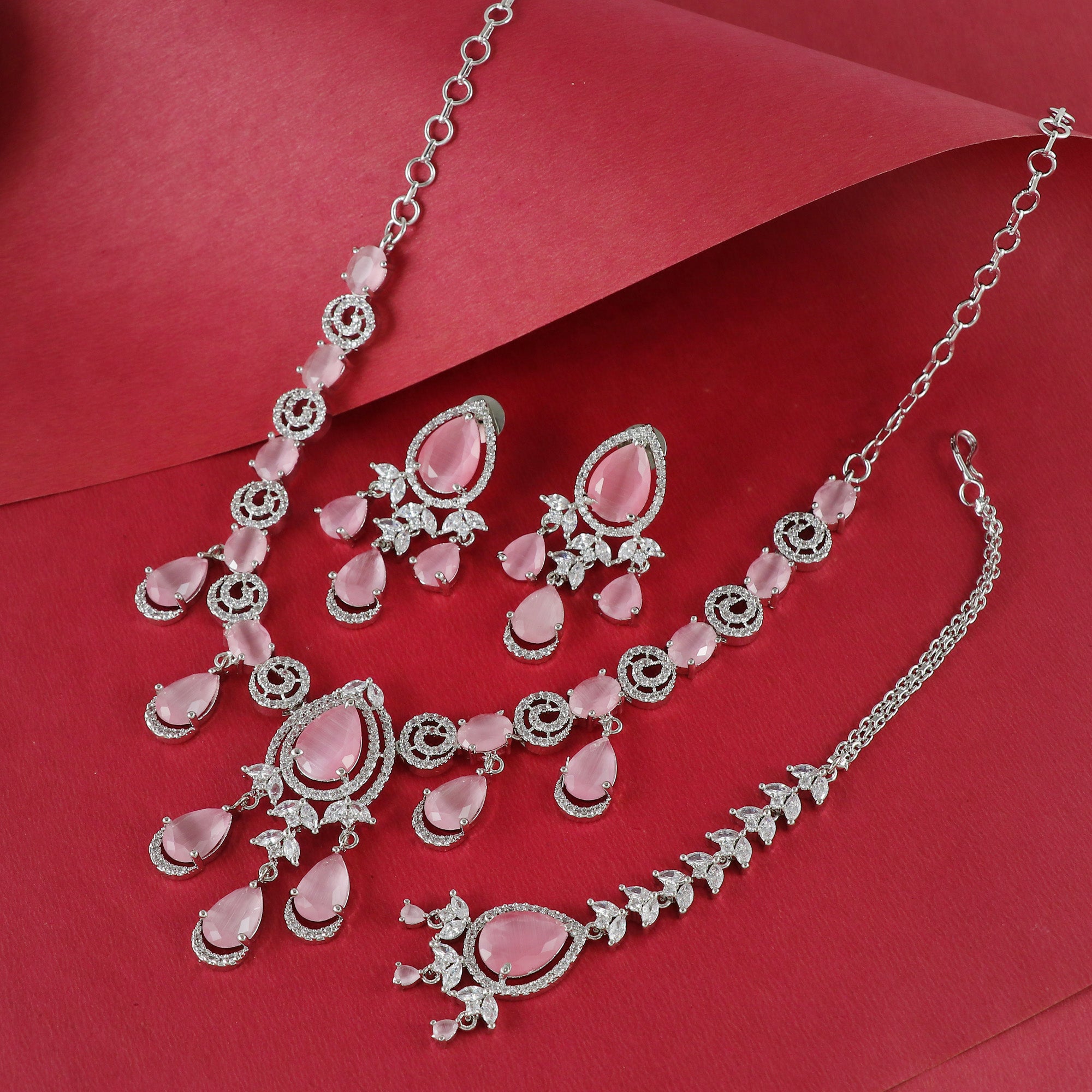 Eternal Bling Colored CZ Necklace Set