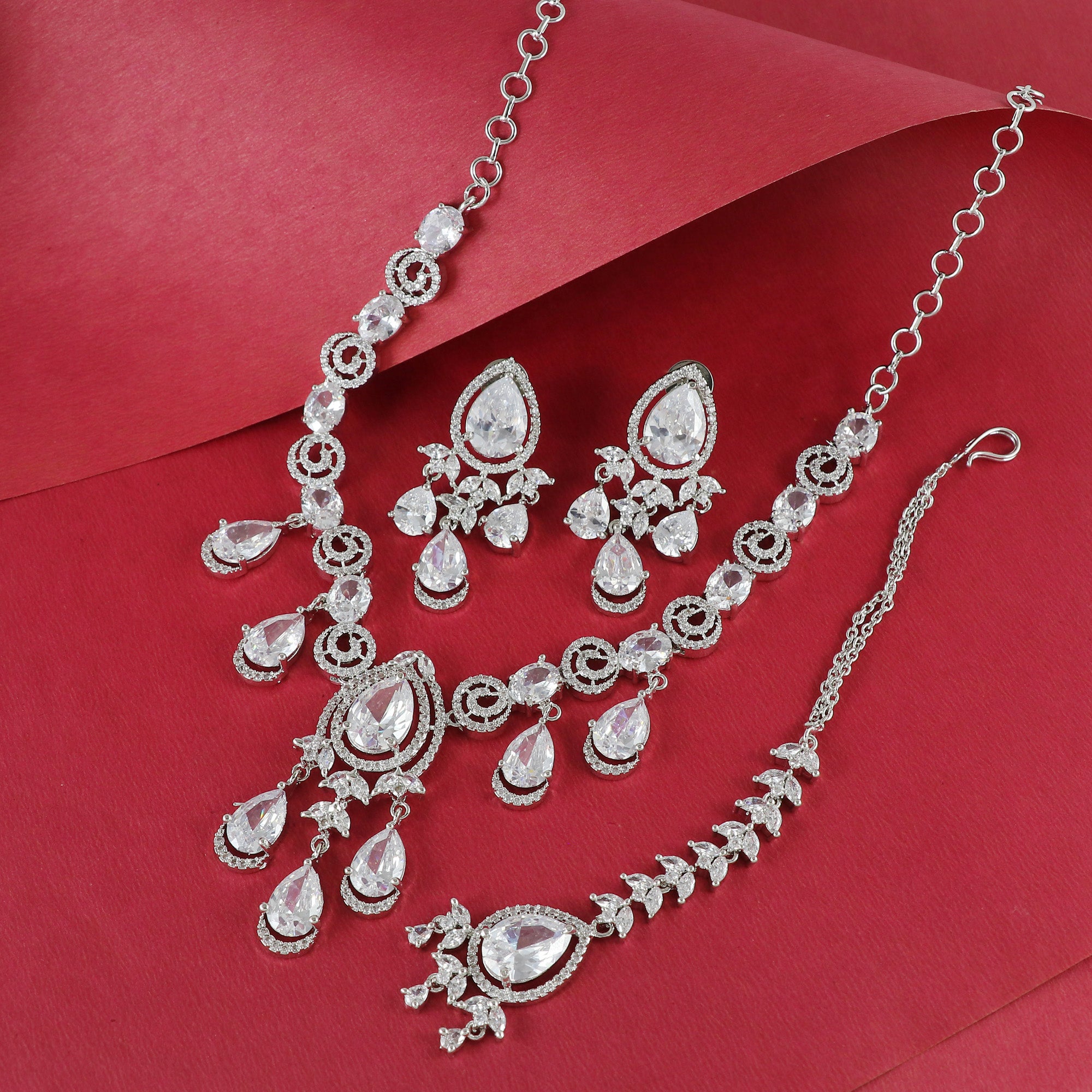 Eternal Bling Colored CZ Necklace Set