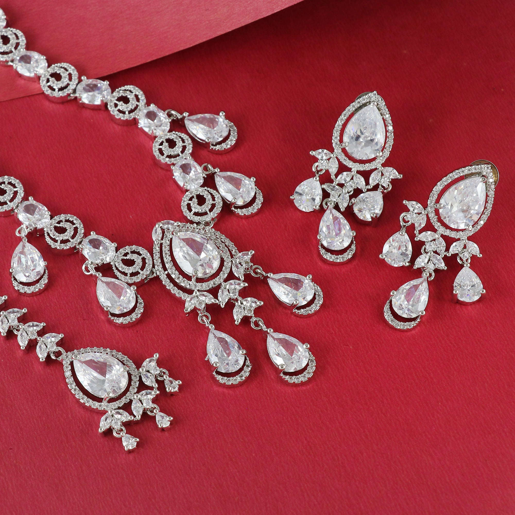 Eternal Bling Colored CZ Necklace Set