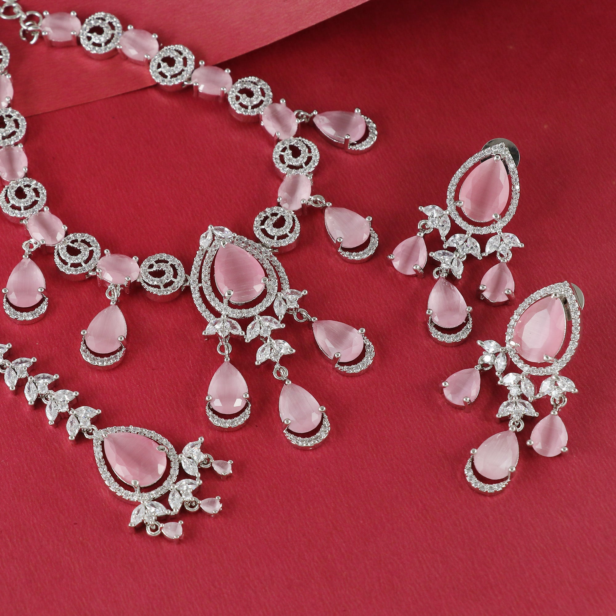 Eternal Bling Colored CZ Necklace Set