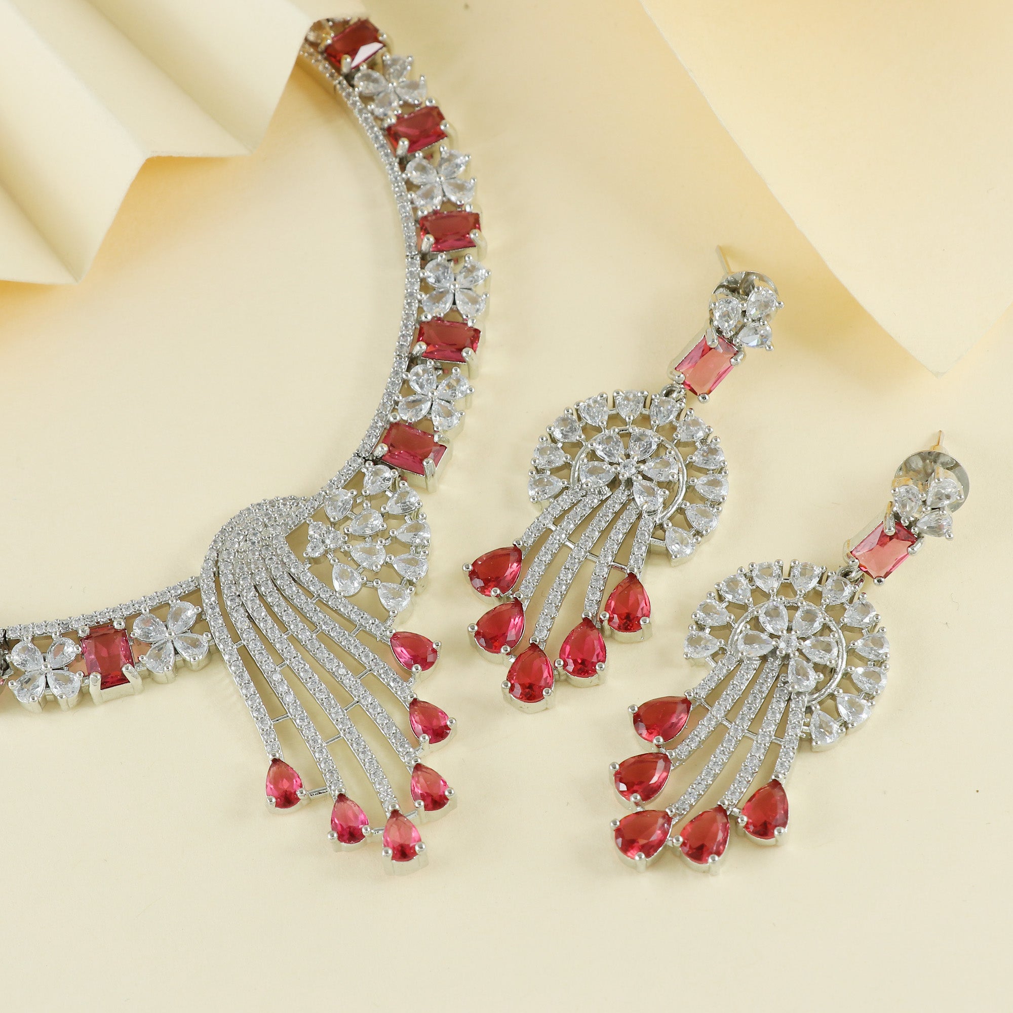 Eternal Bling Designer CZ Necklace Set