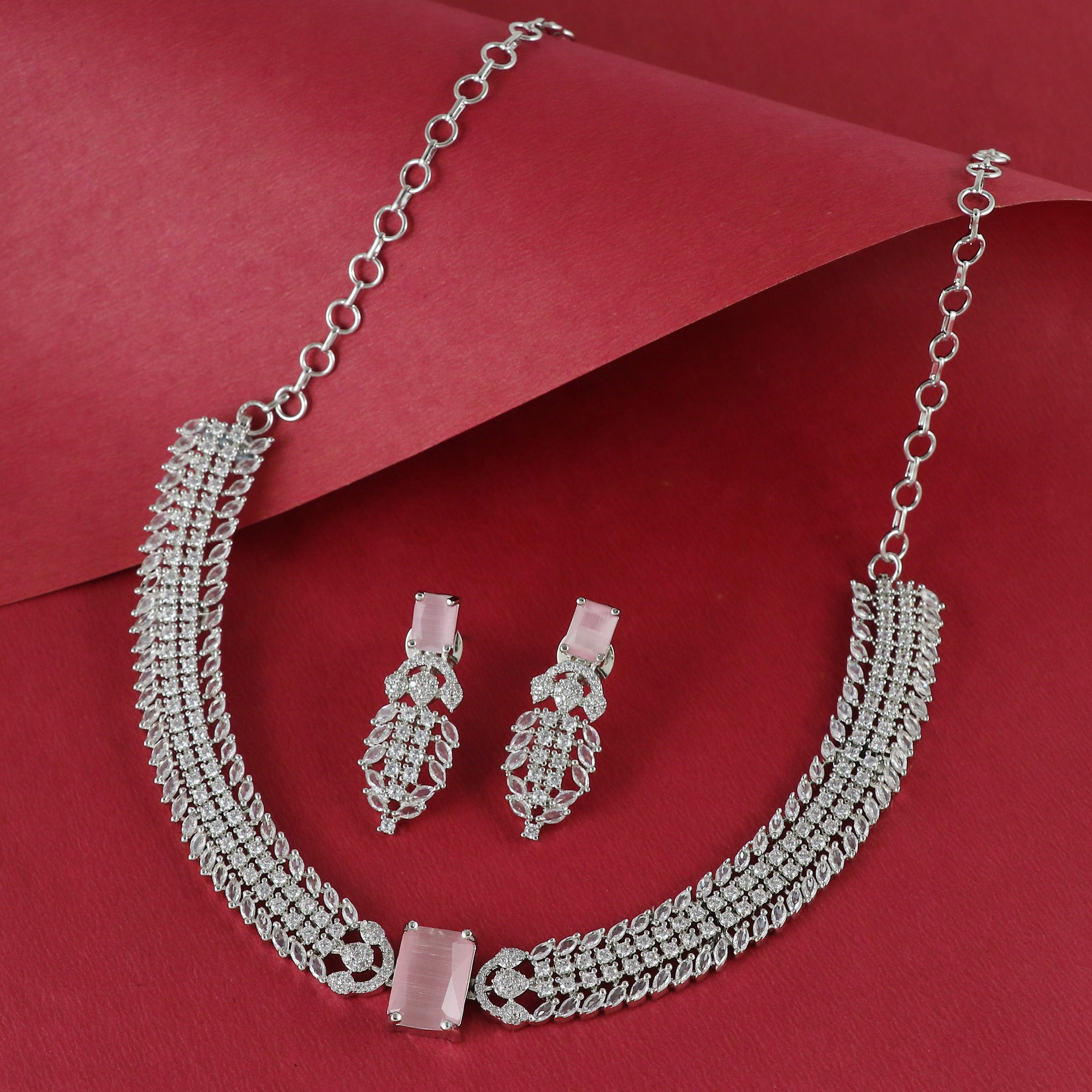 Eternal Bling Elegant CZ Necklace Set