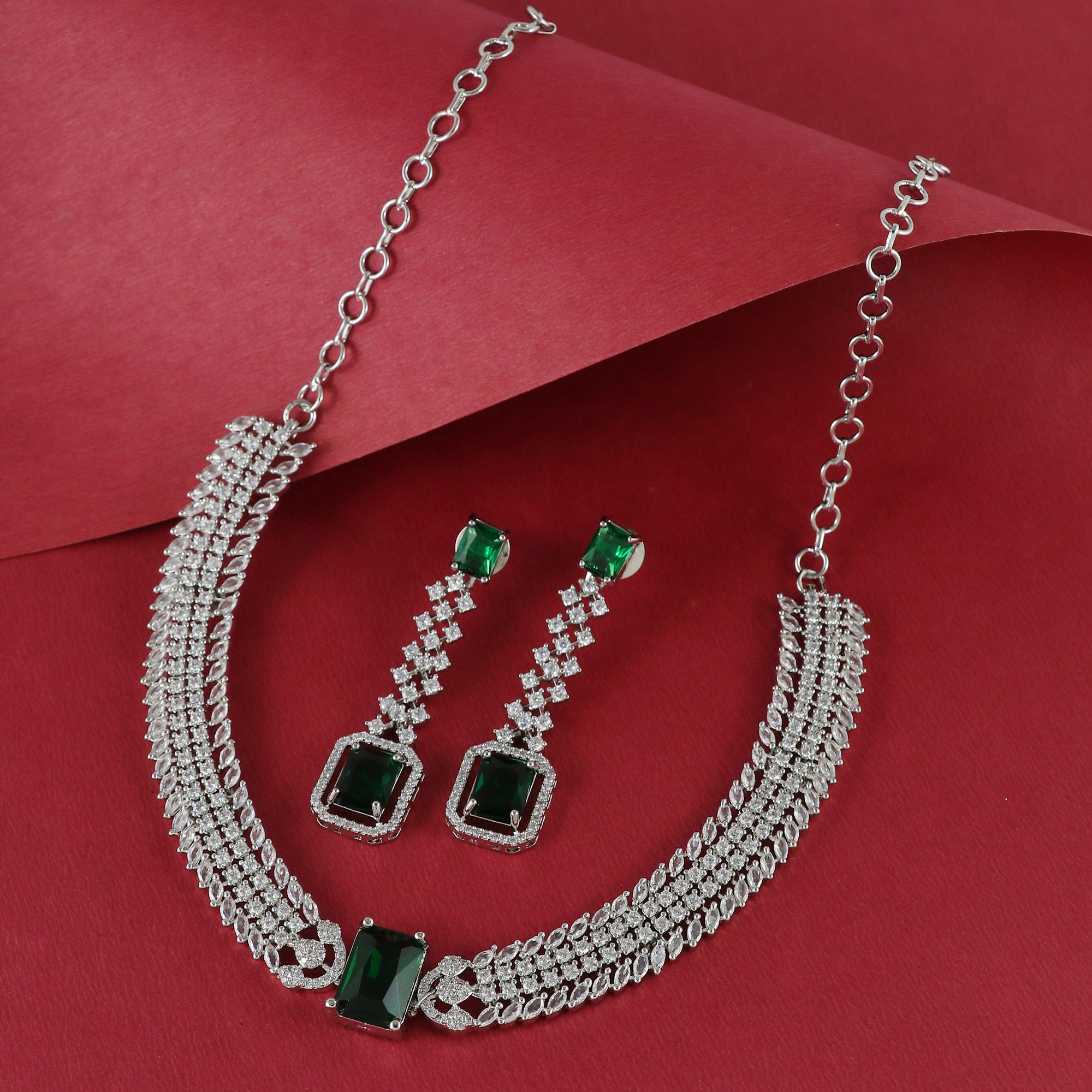 Eternal Bling Elegant CZ Necklace Set