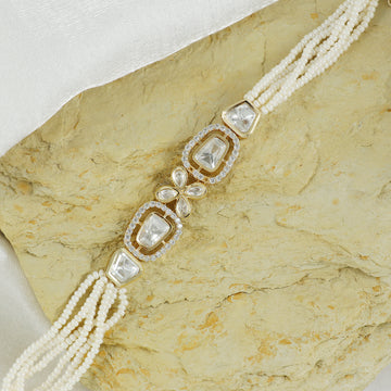 Eternal Bling Designer Flower Polki Bracelet