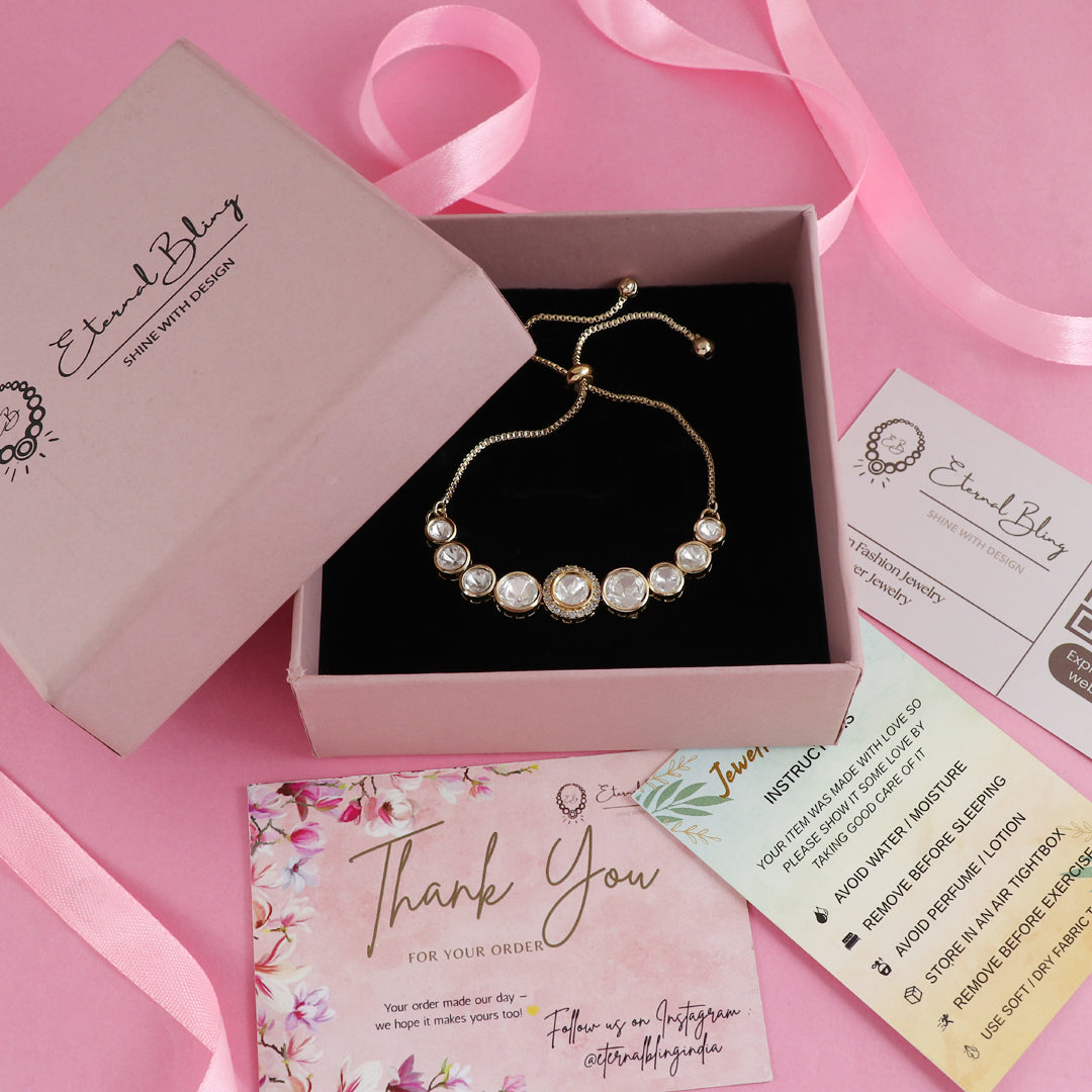 Eternal Bling Circles Polki Bracelet