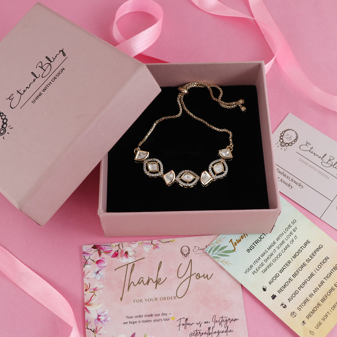 Eternal Bling Designer Polki Bracelet
