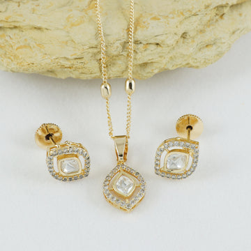 Eternal Bling Designer Polki pendant set