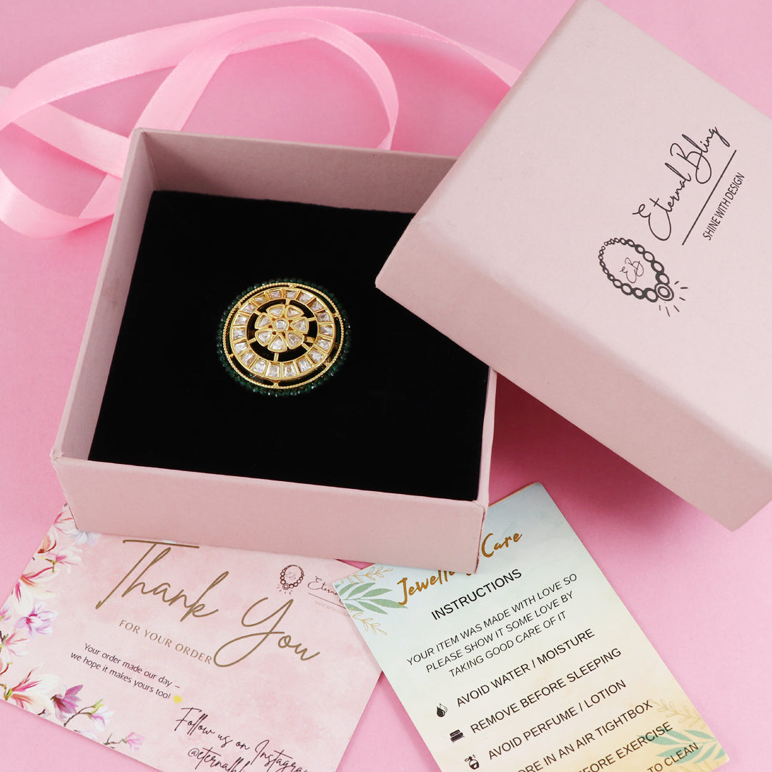 Eternal Bling Designer Polki Ring