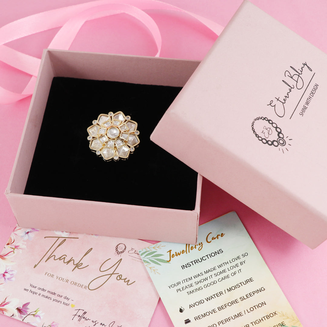 Eternal Bling Designer Polki Ring