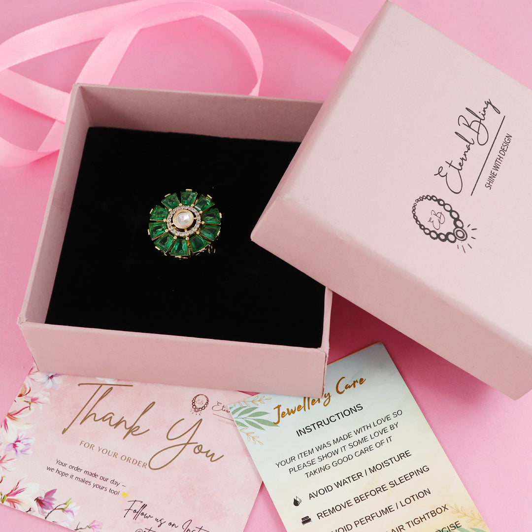 Eternal Bling Colored Polki Ring