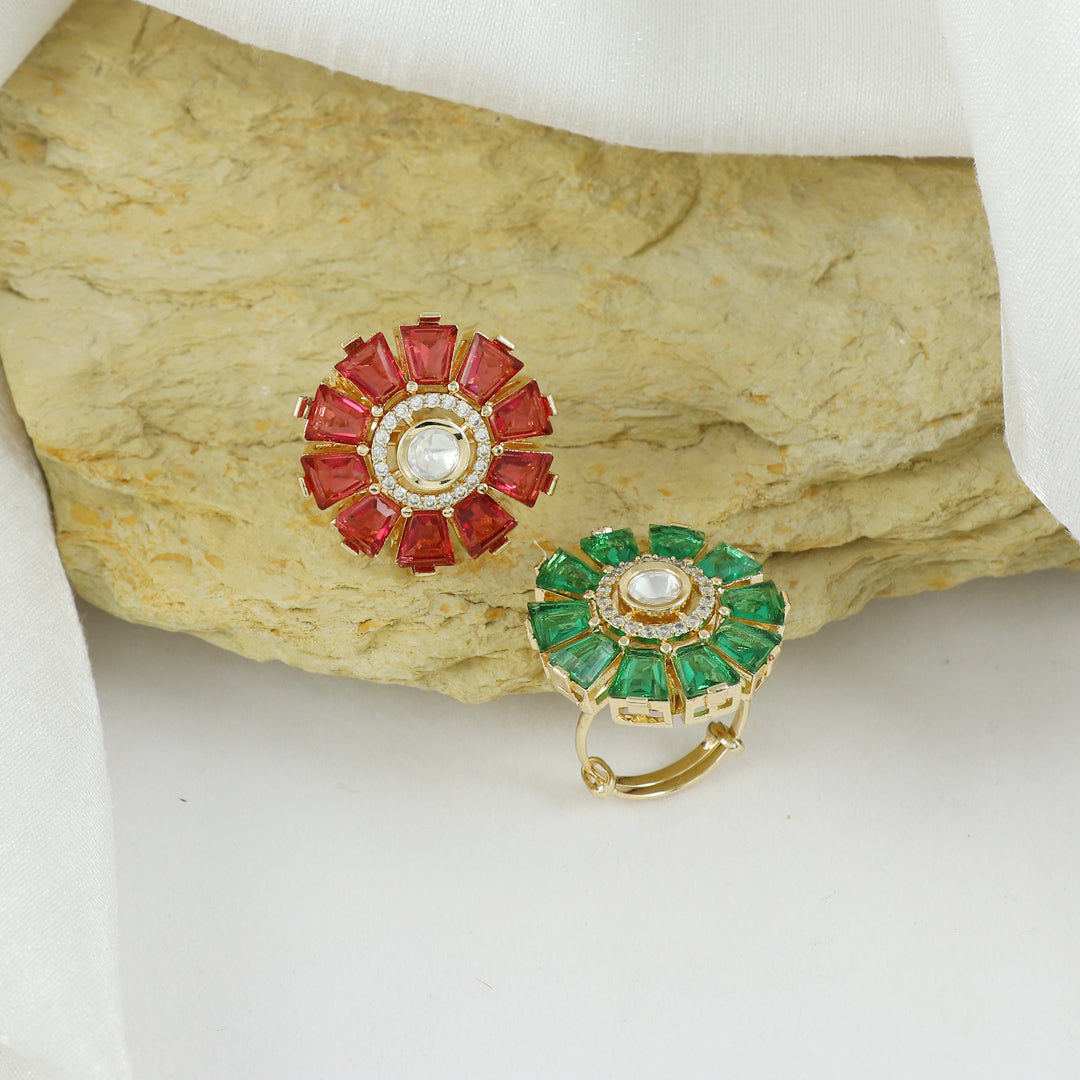 Eternal Bling Colored Polki Ring