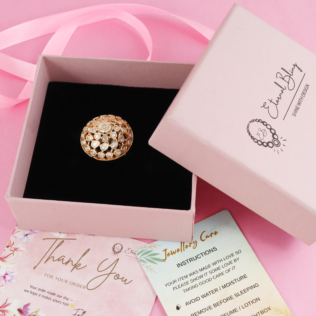 Eternal Bling Designer Polki Ring